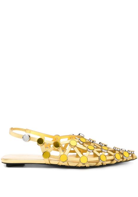 Gold Grid ballerina shoes The attico - women